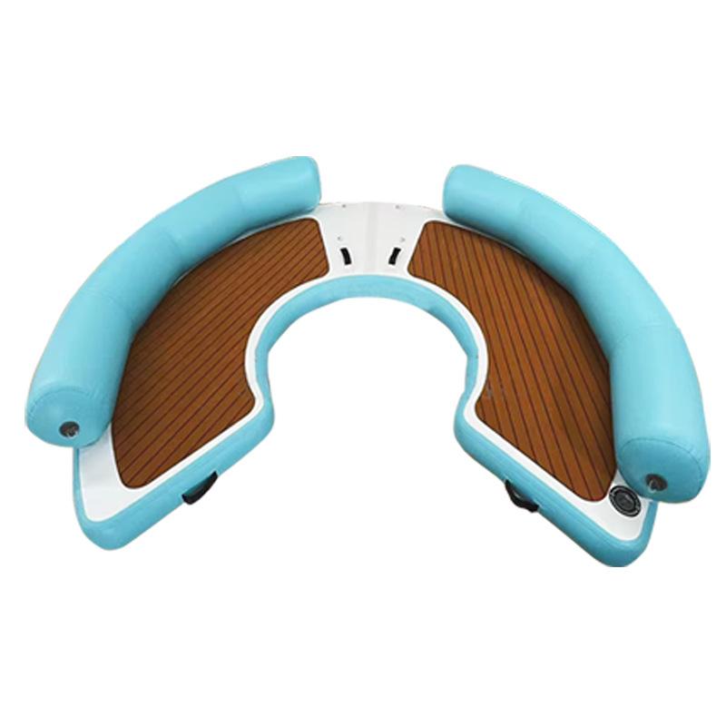 Inflatable Floating Pad Multi-Person Pool Float Party Platform Foldable Lounge Chair Thickened Float Raft Portable Water Mat