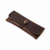 Pen Genuine Pen Crazy Horse Brush Writing Utensil Storage Brown Case, Leather, Pouch, Leather, Case, Pouch, Men's, Women's, Gift,