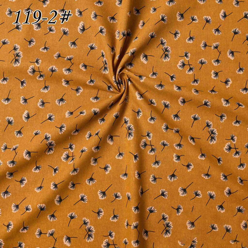 Хлопково-льняная ткань с мелким цветочным принтом 145x100 см для женской одежды, Декоративная ткань DIY Рукоделие Швейная ткань