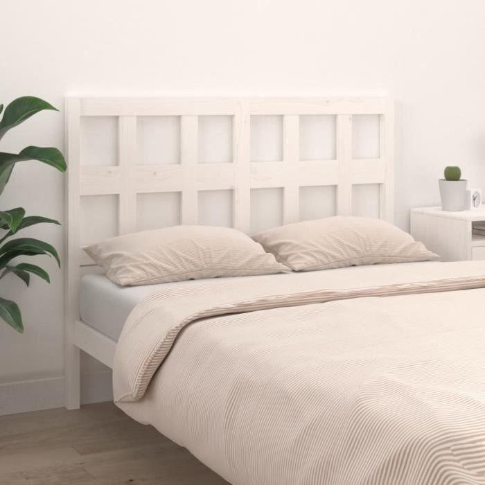 VidaXL Headboard White 145.5x4x100 Cm Solid Pine Wood 818921