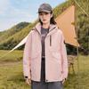 Женская куртка осень-зима с капюшоном, многофункциональная, утепленная, съемная, верхняя одежда, утепленный воротник-стойка, теплая короткая куртка, пальто