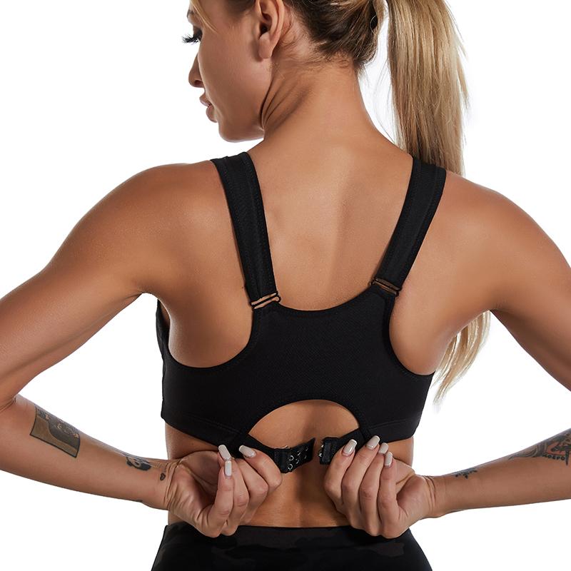 Женский спортивный бюстгальтер на молнии, противоударный топ на бретелях, нижнее белье для йоги для спортивных женщин, большие размеры, спортивные бюстгальтеры для бега, бодибилдинга, нижнее белье