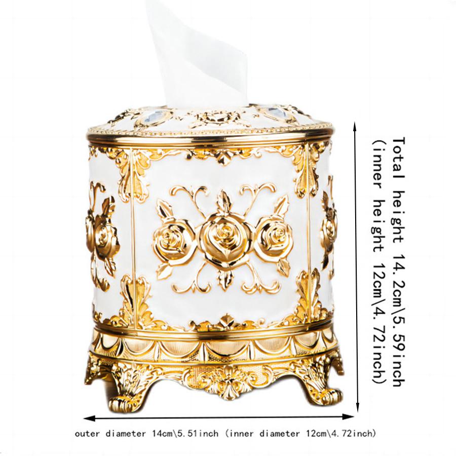 1 шт. Круглая коробка для салфеток в европейском стиле, многофункциональное бумажное ведро, креативное украшение для рабочего стола, декор и коробка для хранения