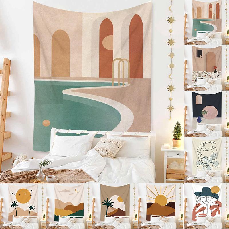 Wall Tapestry Hanging Bedroom Aesthetic Sun Moon Art Decor Background Prop Photo