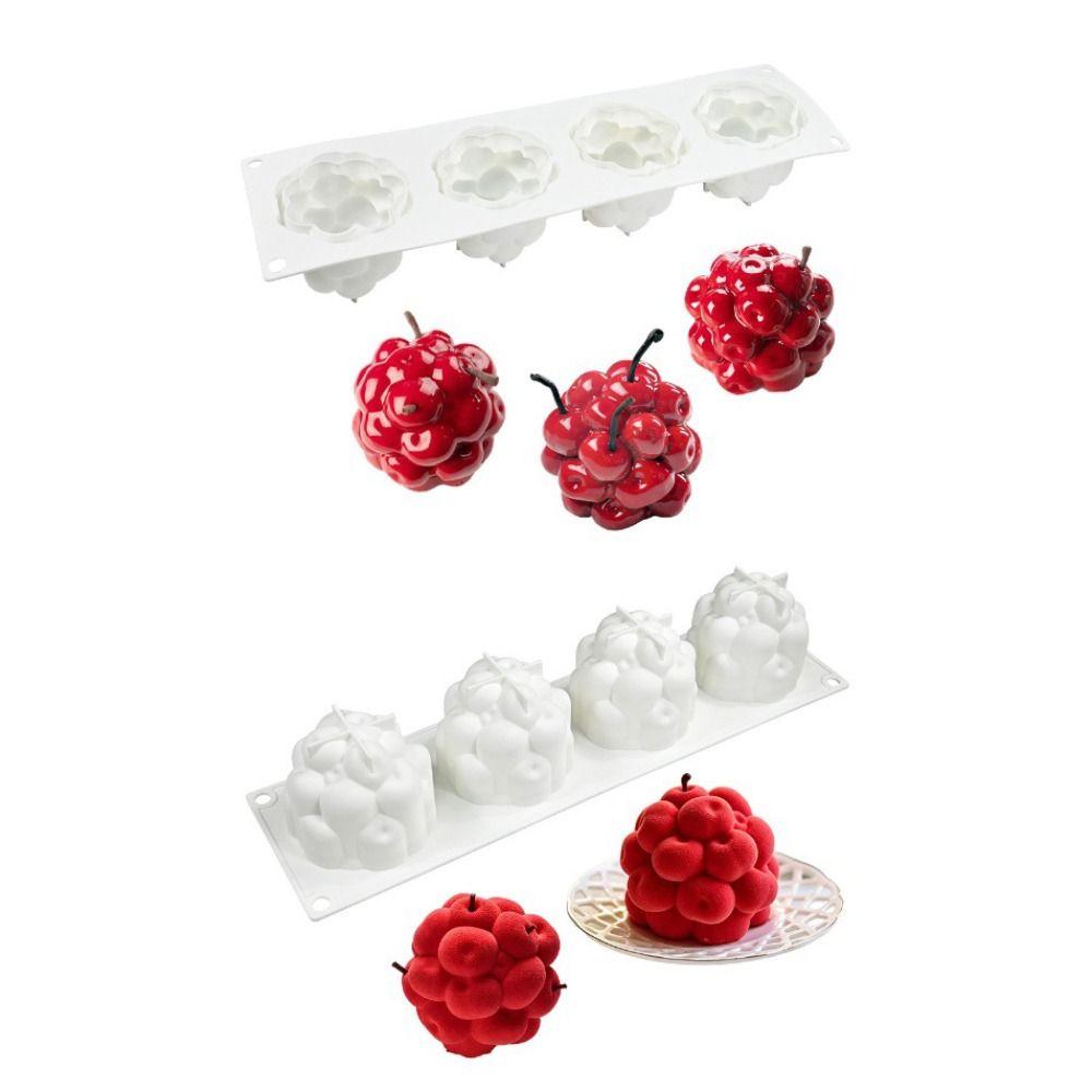 Food Grade Silicone Fruit Shaped Dessert Mold 4 Cavity Chocolate Mold Premium Baking Mold Dessert
