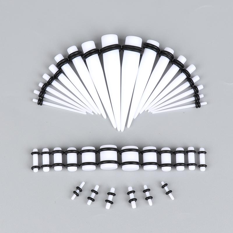 36Pcs Ear Gauge Taper And Plug Stretching Kit Ear Flesh Tunnel Expansion 14G-00G