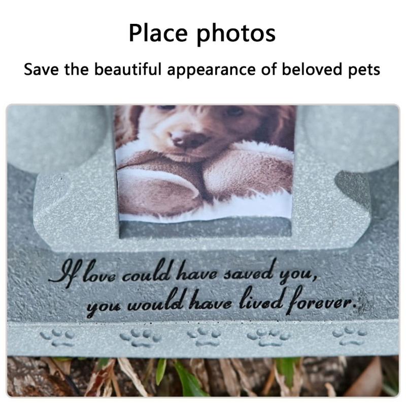 Смолы Собака Кошки Мемориальная Скульптура Памятник Питомцу для Украшения Дома и Сада Статуя Питомца