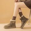 Winter Genuine Leather Women Snow Boots Outdoor Non-slip Comfort Women Cotton Boots Warm Anti-chill Fashion High Top Boots Botas