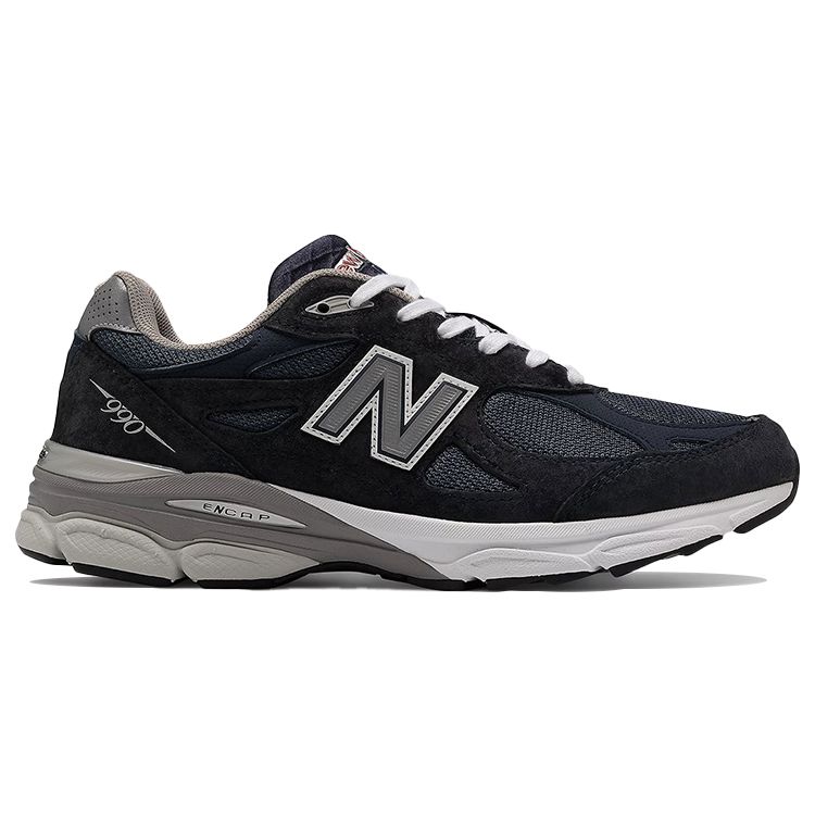 New Balance Мужские 990v3 Сделано в США Темно-синие Унисекс Кроссовки Сине-Черные M990NB3