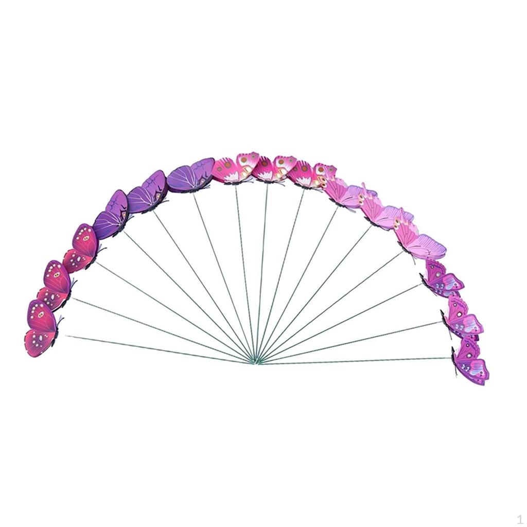 24 -fold Stakes Lawn Decorations Butterfly Outdoor for Party