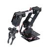 6-DOF Robotic Arm Multi-DOF Robot Servo Grasping Maker Education DIY Kit + Servo + 25T Servo Metal Steering Wheel with Screws