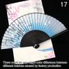 1шт складной бамбуковый веер для свадьбы классический цветочный узор шелковый веер для вечеринки домашний
