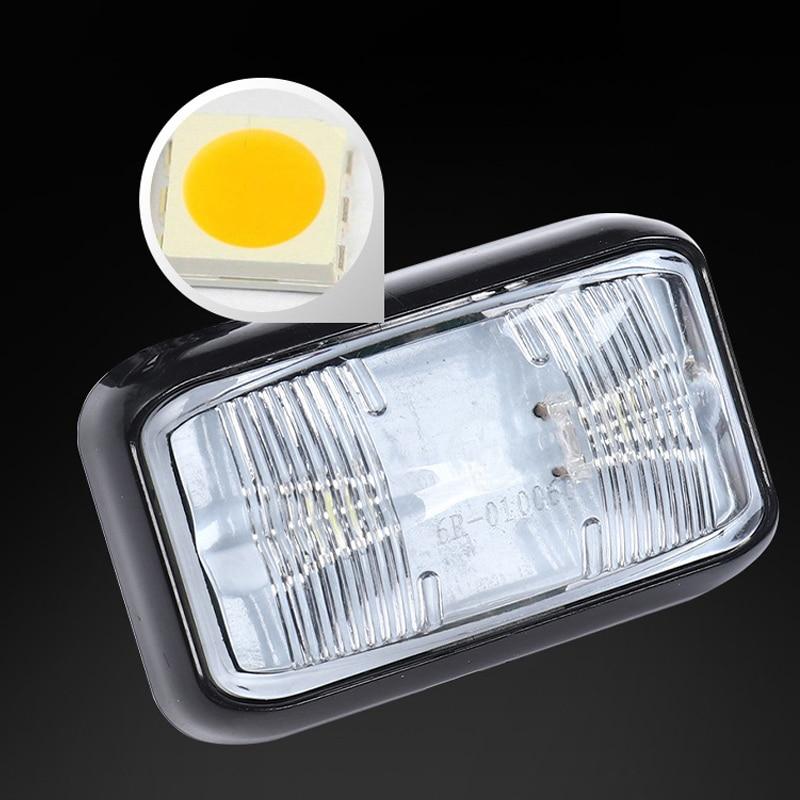 Waterproof Amber & Red LED 12V/24V 2LED Car Truck Lorry Side Clearance Marker Trailer Light Rear Tail Side Lamp External Light