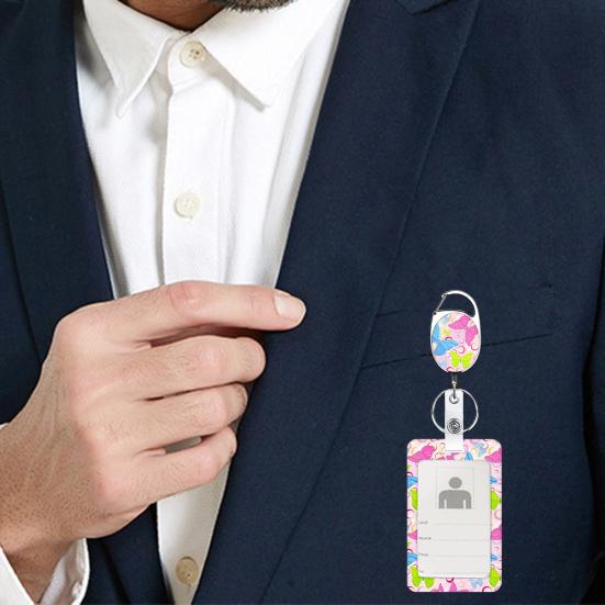 Держатель для бейджа, выдвижная катушка с ремешком-карабином, зажим для офисного персонала, зажим для карточек, держатель для бейджа, офисные принадлежности