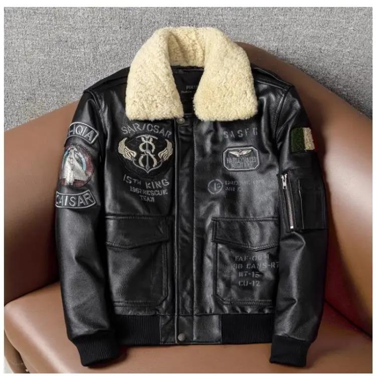 Классическая куртка Air Force из натуральной кожи. Мужская теплая куртка Rider из коровьей кожи. Черная куртка-бомбер из коровьей кожи. Мода