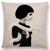 New Black White Style Wonder GirlSofa Pillow Case Elegant Lady Miracle Beauty Portrait Noble Mind Gorgeous Ideas Cushion Cover