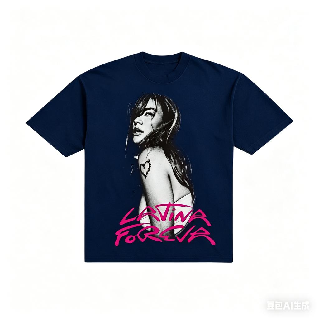 Singer Karol G LATINA FOREVA Tshirt UNISEX and Women Summer Cotton Clothing Casual Fashion Round Neck Short Sleeved Top Streetwear
