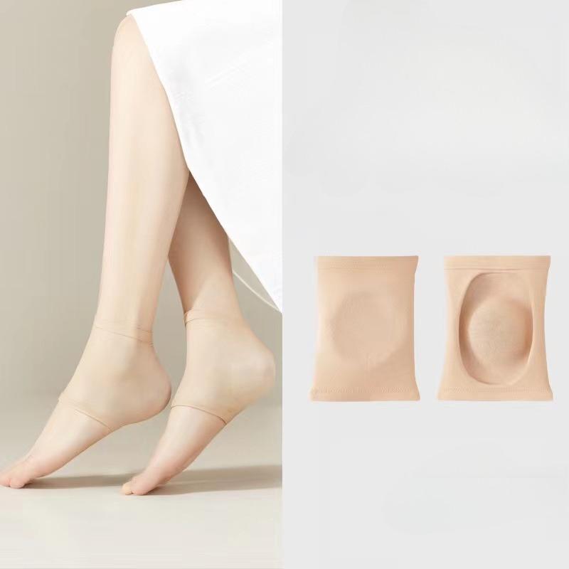 1 пара силиконовых носков, защита пятки, рукав, подушечки для пяточной шпоры, облегчение, уход за кожей подошвы, восстановление кожи, противотрещинная подушечка, носки половинной длины