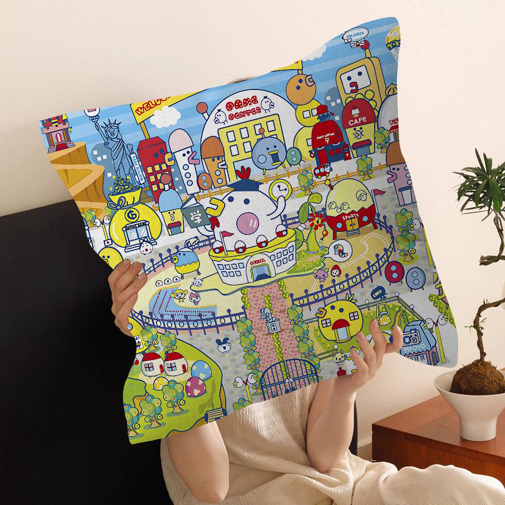 Classic T-Tamagotchi Cut Friend Game 45*45Cm Cushion Cover Pillow Cover Decor Pillowcase Home Pillowcase For Couch Pillow
