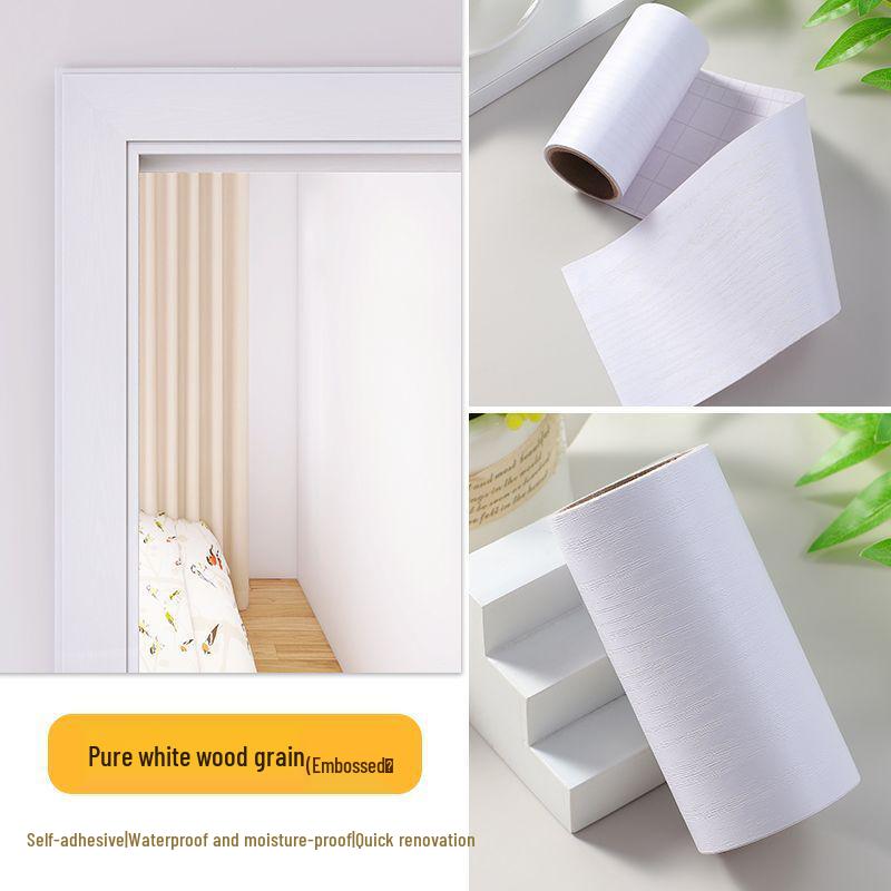 Самоклеящаяся отделочная полоса для ремонта дверной коробки с текстурой дерева