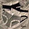 3pcs Summer Thin Modal Underwear for Women Mid-waist Sweet Seamless Triangular Cut Suited for Student Girls Bringing A Touch of Sweetness