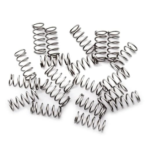 Musiclily Pro 10x4.5mm Stainless Steel Saddle Springs for Strat/Telecaster Electric Guitar Bridges, Original Colors (Pack of 20)