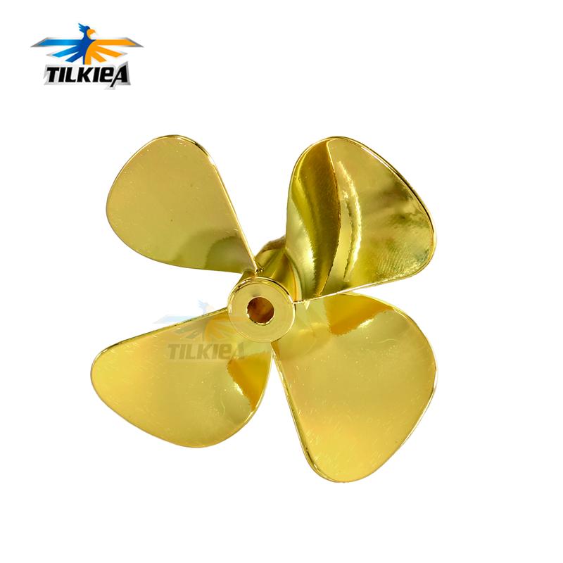 1pc Rc Boat 4 Blades Metal Propeller 4mm Dia 55/60mm Zinc Alloy Screw For 4mm Prop Shaft Rc Bait Boat