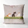 Милые Подушки-Пледы с Рисунком Котенка для Декора Дома Полиэстеровая Наволочка, Декоративная Подушка на Диван, Подушка для Изголовья Кровати
