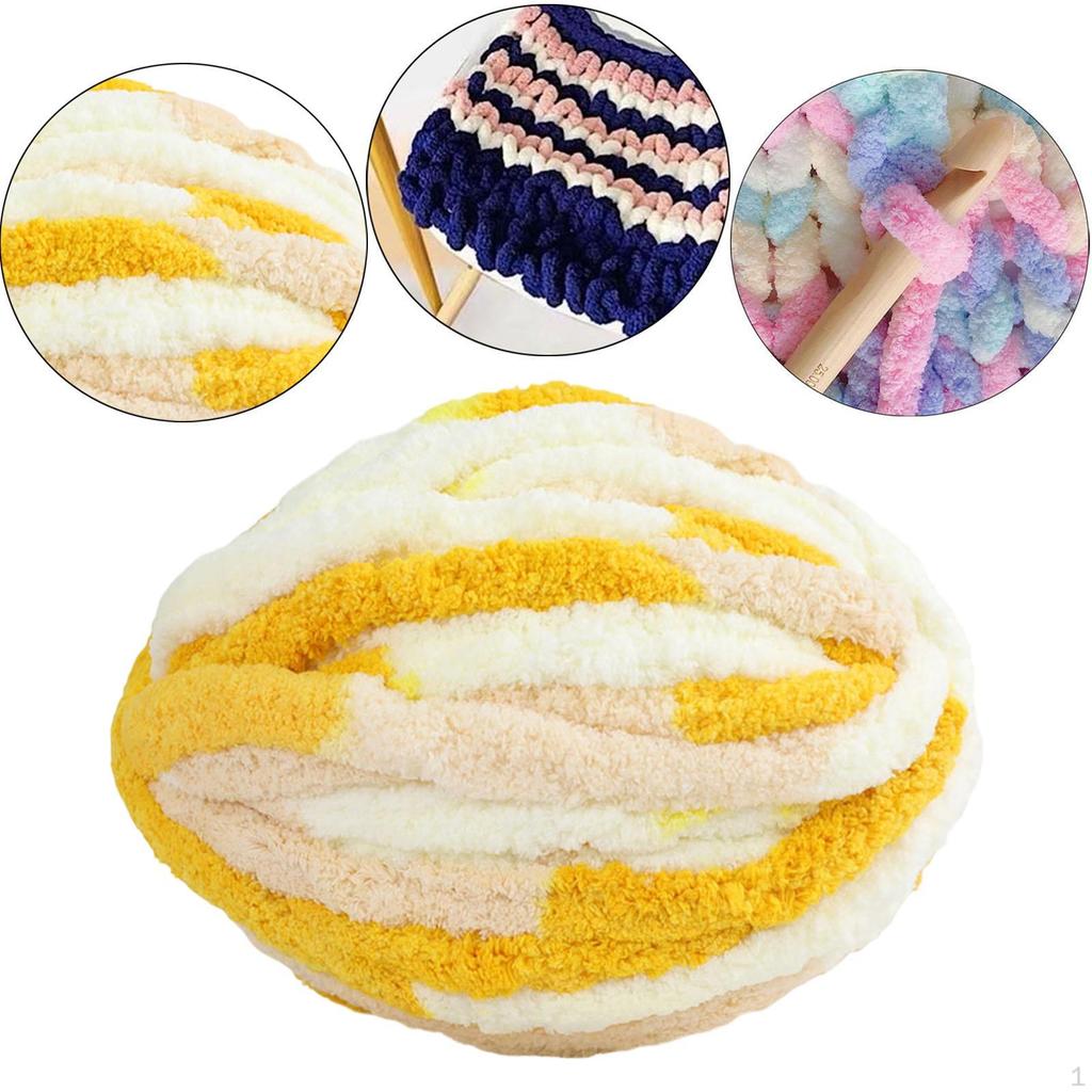 Thick And Bulky 27m Yarn, Decorative Voluminous for Crocheting, Sweaters, Cushions, Blankets,