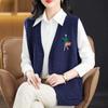 Retro Knitted Vest Women's Spring and Autumn New Loose Sleeveless Sweater Vest Cardigan