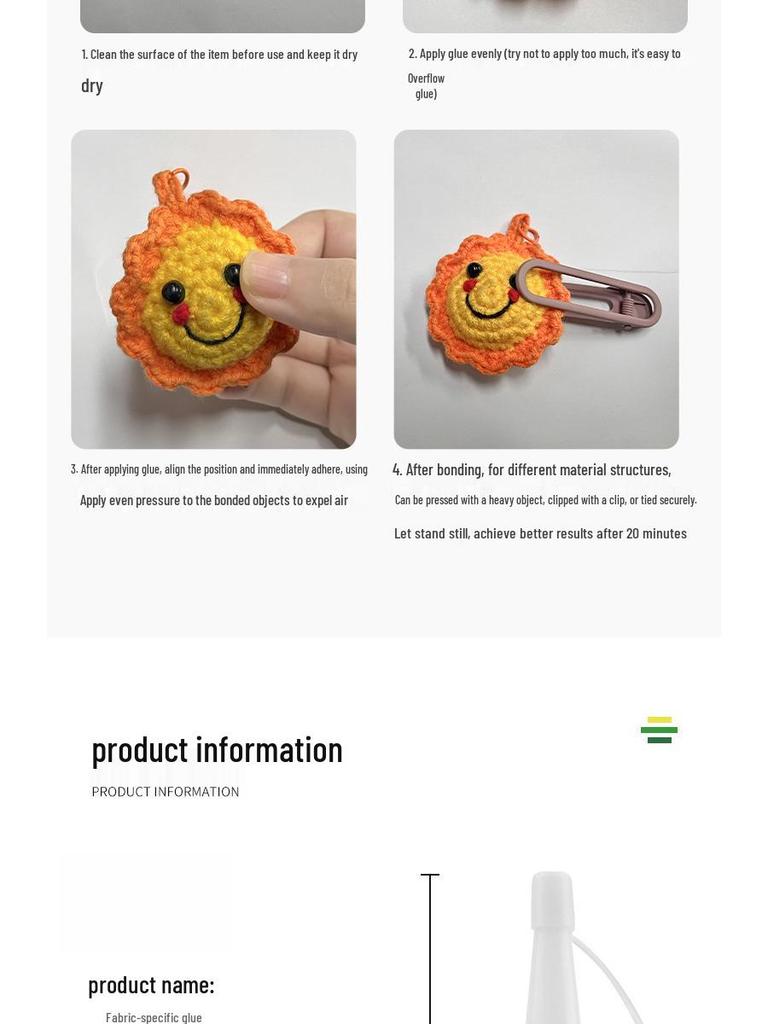 Супер Липкий Быстросохнущий Клей для Ткани для Кукол Ручной Работы и Глаз