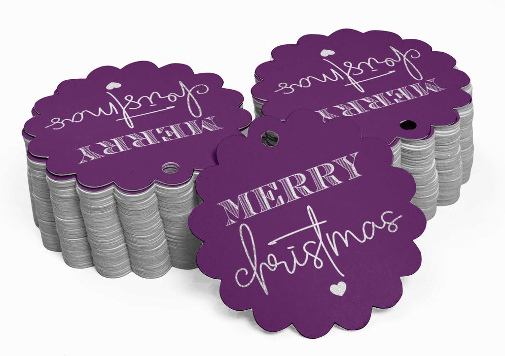 Inkdotpot Real Gold Foil Merry Christmas Tags Favor Hang Paper Tags 100