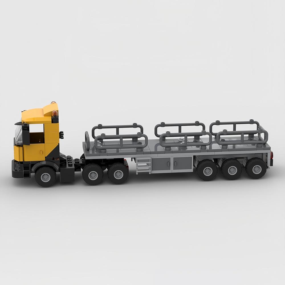 Новый MOC City Мобильный кран Поддержка Грузовик Прицеп Модель Строительные блоки DIY Модульная Технология Сборка Детская Игрушка Подарок Мальчику