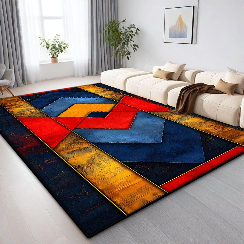 Легкий Роскошный Геометрический Ковер Гостиная Скандинавский Декор Дом Ковры Большой Площади Зона Дивана Спальня Гардеробная Напольные Коврики Нескользящие