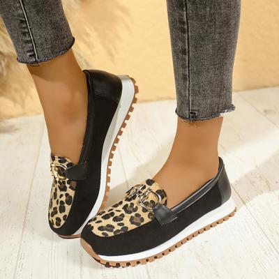 2025 Высококачественная женская обувь, легкие удобные туфли на платформе Flas с металлической пряжкой, повседневные туфли для мам, женские лоферы на танкетке, кроссовки