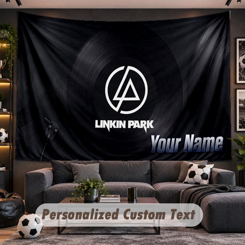 Wall Hanging Tapestry Custom NameLinkin Park Pattern Personalized Printed Fabric Wall Decor