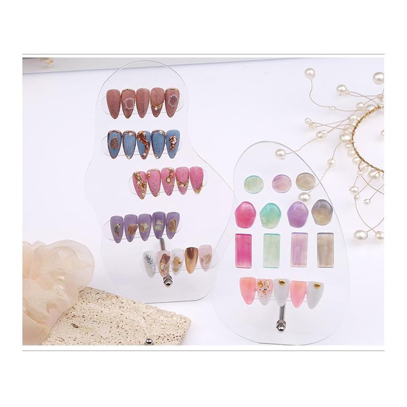 1Pc Irregular Acrylic Nail Art False Tips Display Board Japanese Style Nail Gel Polish Showing Shelf Display Stand Manicure Tool