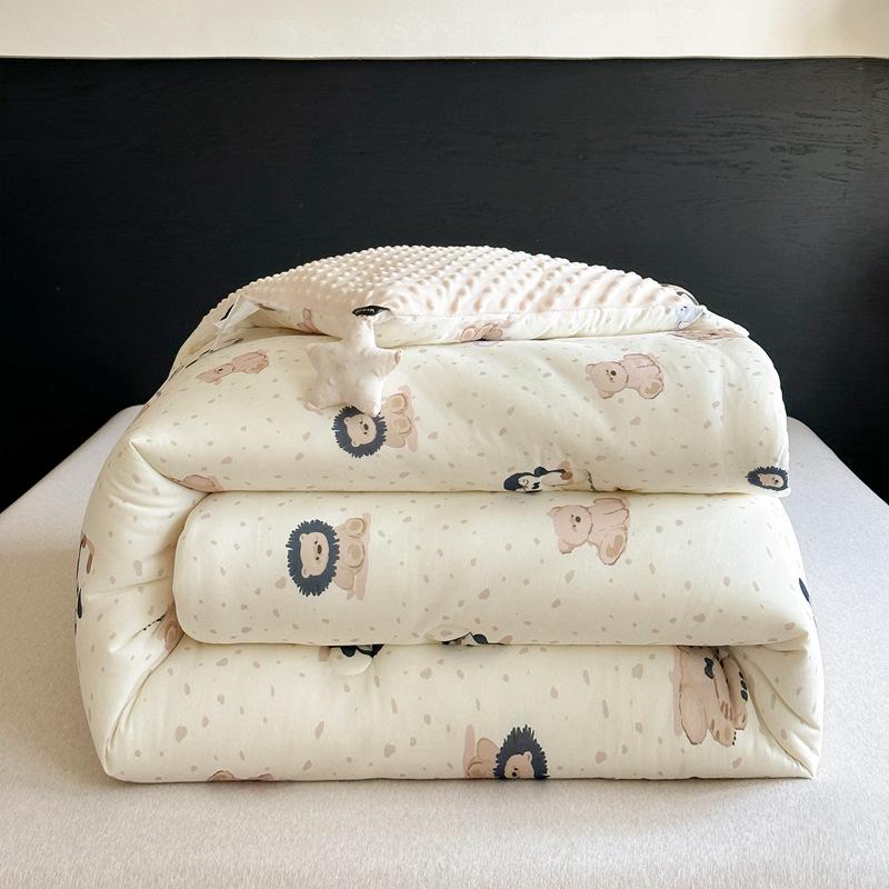 Детское вязаное одеяло для осени и зимы, толстое плюшевое, мультяшное постельное белье, одеяло, удобное, мягкое, теплое, необходимое для детской кроватки