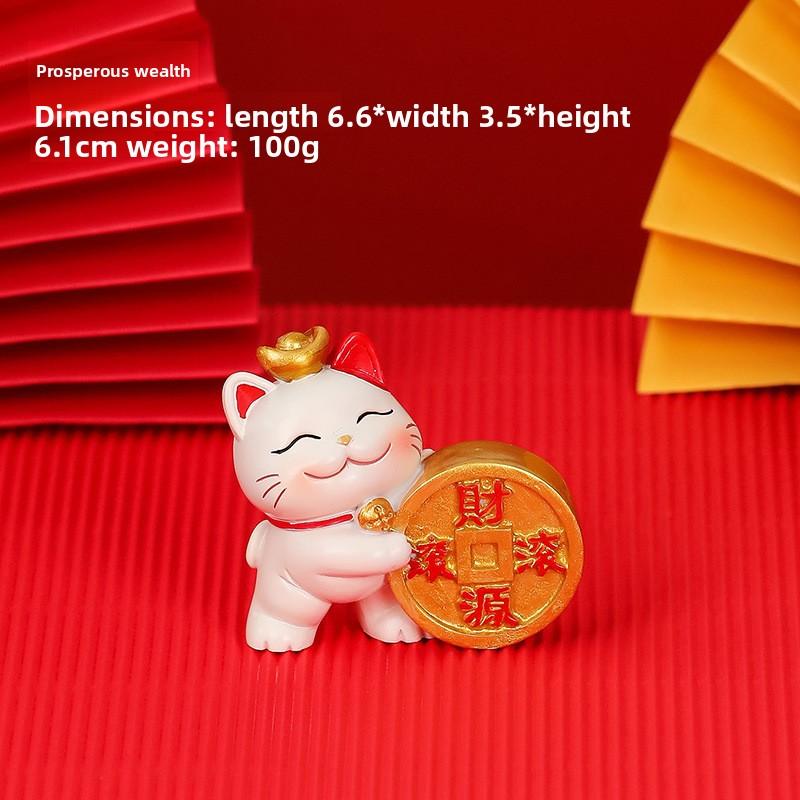 Милая подставка для мобильного телефона, украшение, милый манеки-неко из смолы, для офисного стола, милый подарок, украшение