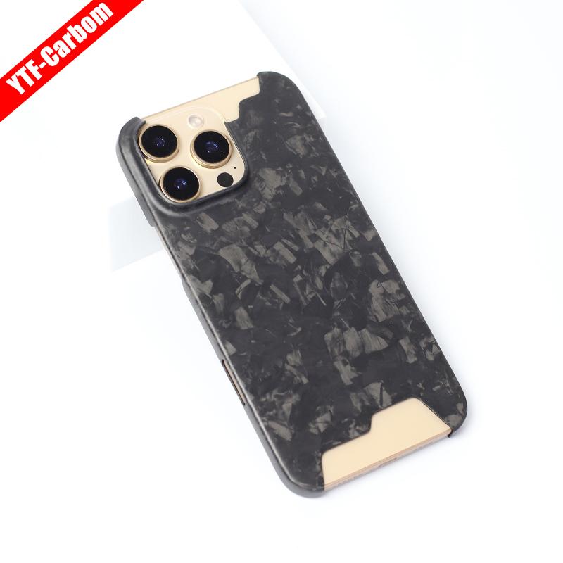 YTF-carbon Настоящая карбоновая крышка для телефона Для iphone 16 PRO MAX чехол дизайн кованого узора взрывозащищенная задняя панель 16PRO