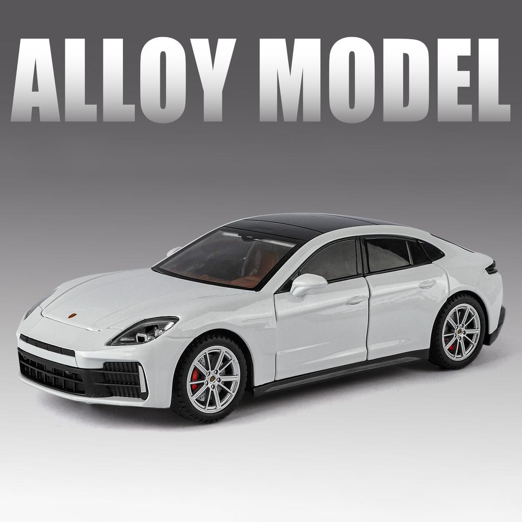 NEW 1:24 Porsche Panamera Supercar Alloy Car Model Sound and Light Pull Back Children's Toy Collectibles Birthday Gift