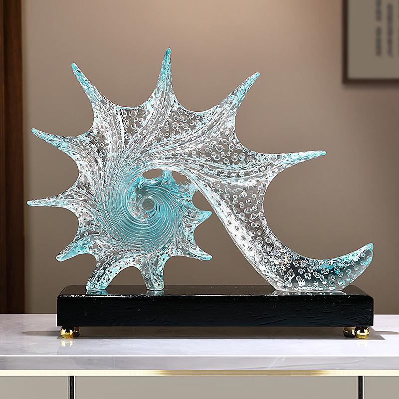 Nice Light Luxury Ocean Crystal Home Decor Ornaments Soulmates Starfish Model Living Room Decorations Housewarming Gift