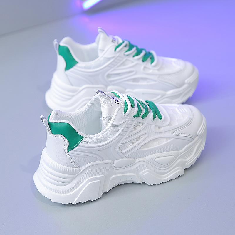 Обувь для папы на платформе Ins, новые летние модные студенческие кроссовки в корейском стиле с дышащей сеткой, женская обувь 888