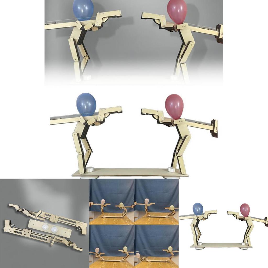 Ручная сборка Деревянные стреляющие куклы Игра с воздушными шарами Набор детских игрушек для игры дома и на вечеринке