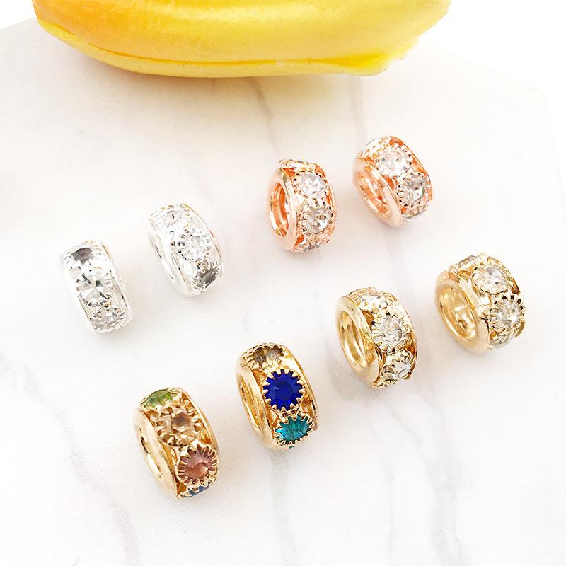 Dots Drill 5pcs Fashion Large Hole DIY Beaded Bracelet Creative Jewelry Accessories Spacing Beads Beads