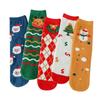 Elk Christmas Socks Christmas Tree Christmas Calf Socks Comfortable Coral Fleece Socks  Student