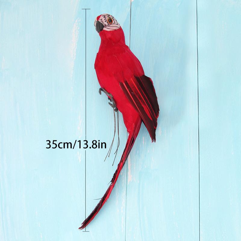 1 шт., животное, птица, ручная работа, перо, креативная газонная фигурка, украшение, сделай сам, садовый реквизит, украшение 25/35 см, имитация попугая