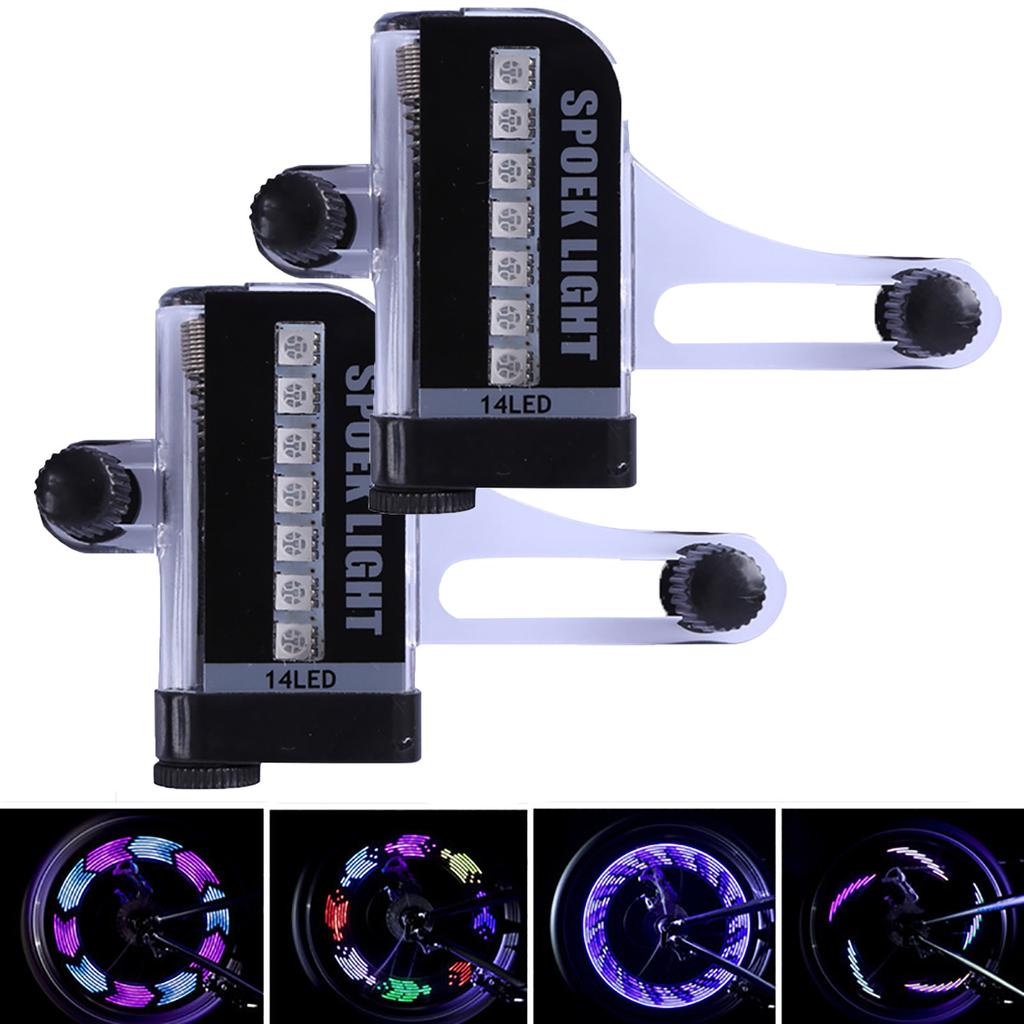 (проектор)Водонепроницаемый фонарь со спицами, 14 светодиодов, велосипедные фонари, велосипедное колесо, цветной сигнал