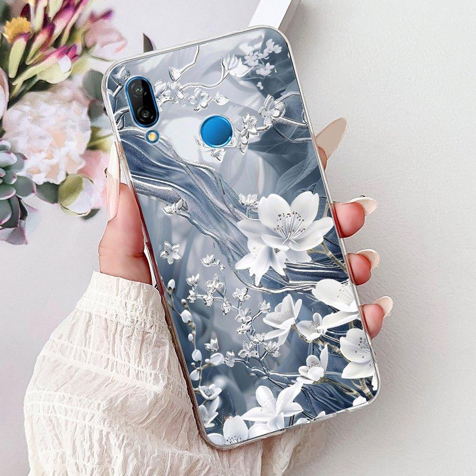 Case For Huawei P20 Lite Cover ANE-LX1 ANE-LX2 ANE-LX3 New Fashion Butterfly Soft Silicon Cover For Huawei P20Lite Nova 3e Funda