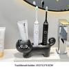 Cute Black Cat Ceramic Toothbrush Holder Multi Compartment Non Slip Base Waterproof for Home Bathroom Decor